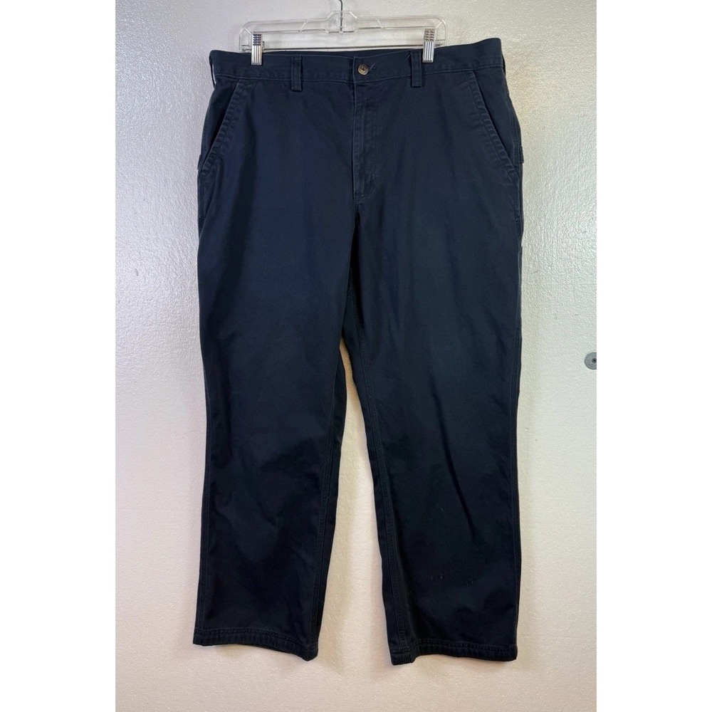 Duluth Trading Mens Carpenter Pants Sz 40x32 (38x30) Navy Blue Work Utility